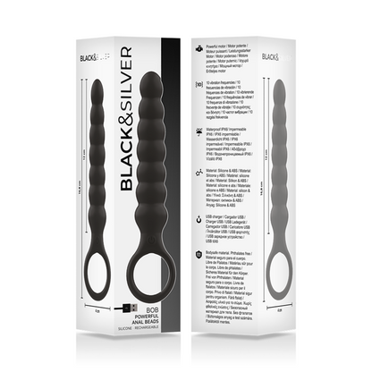 BLACK&SILVER - DILADOR ANAL DE SILICONE BOB PODEROSO - Sexshoptuga 