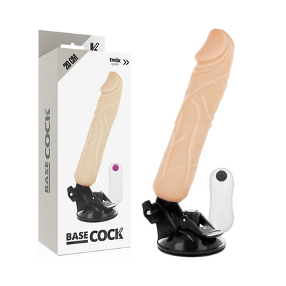 BASECOCK - VIBRADOR DE CONTROLE REMOTO NATURAL REALISTA 20 CM -O- 4 CM - Sexshoptuga 