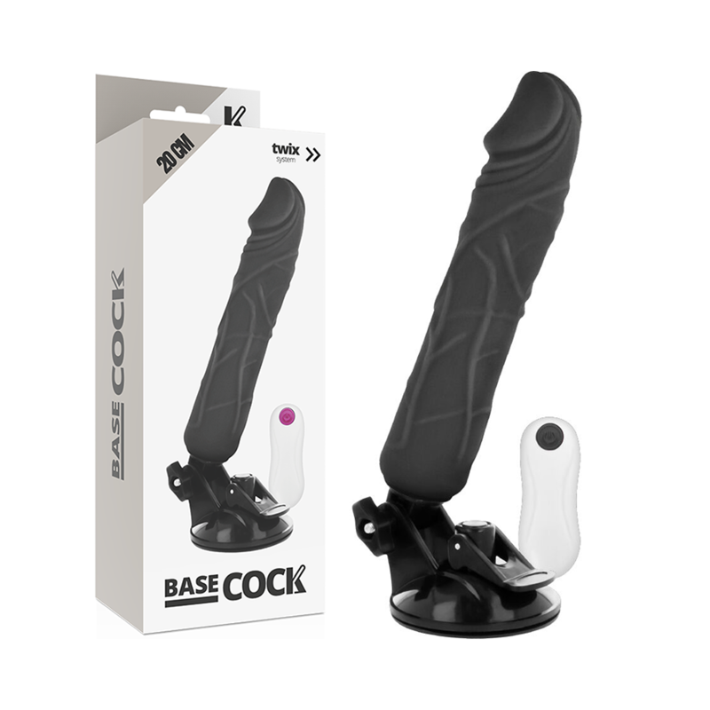 BASECOCK - VIBRADOR DE CONTROLE REMOTO NATURAL REALISTA 20 CM -O- 4 CM - Sexshoptuga 