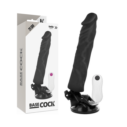 BASECOCK - VIBRADOR REALÍSTICO CONTROLE REMOTO NATURAL 21 CM -O- 4 CM - Sexshoptuga 