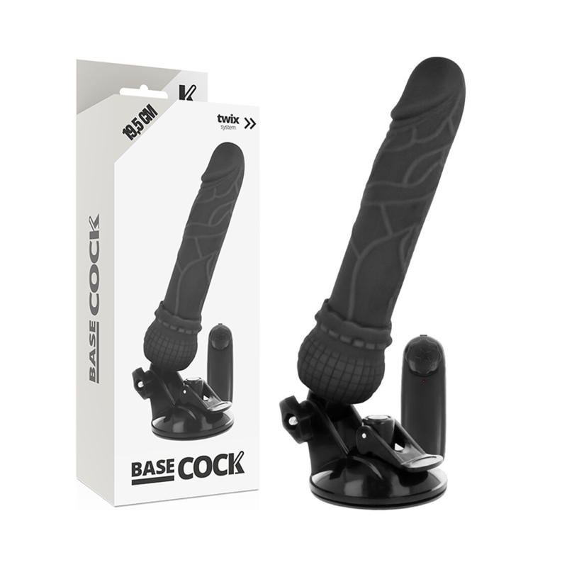 BASECOCK - VIBRADOR DE CONTROLE REMOTO NATURAL REALISTA BASECOCK 19,5 CM - Sexshoptuga  Sexshoptuga 