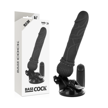 BASECOCK - VIBRADOR DE CONTROLE REMOTO NATURAL REALISTA BASECOCK 19,5 CM - Sexshoptuga 