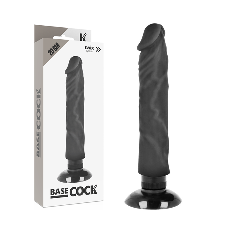 BASECOCK - VIBRADOR REALÍSTICO 2-1 NATURAL 20 CM -O- 4 CM - Sexshoptuga 