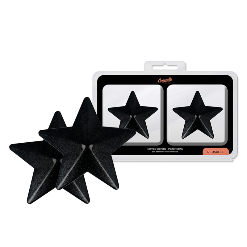 COQUETTE CHIC DESIRE - COBERTURAS PARA BICOS BLACK STARS - Sexshoptuga  Sexshoptuga 