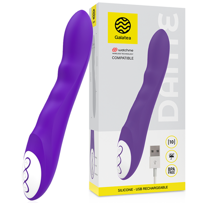 GALATEA - VIBRADOR DANTE LILAC COMPATÍVEL COM A TECNOLOGIA WATCHME WIRELESS - Sexshoptuga 