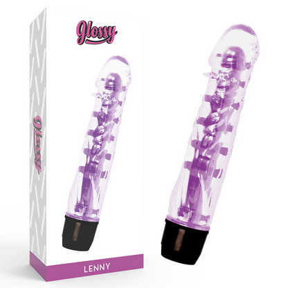 GLOSSY - VIBRADOR LENNY ROXO - Sexshoptuga 