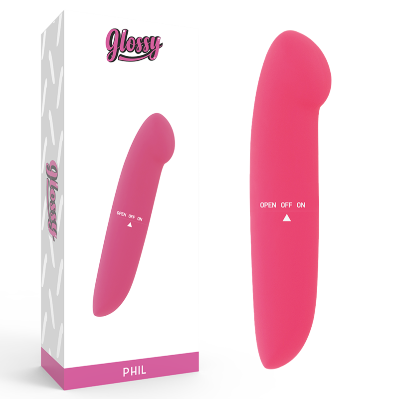 GLOSSY - VIBRADOR PHIL ROSA - Sexshoptuga  Sexshoptuga 