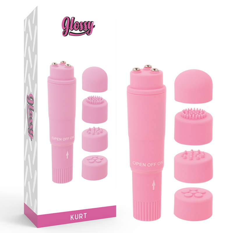 GLOSSY - MASSAGEIRO DE BOLSO KURT ROSA - Sexshoptuga  Sexshoptuga 