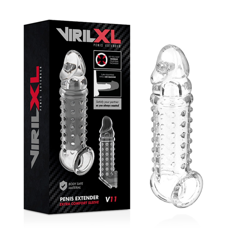 VIRILXL - EXTENSÃO DO PÊNIS E BAINHA V11 TRANSPARENTE - Sexshoptuga 