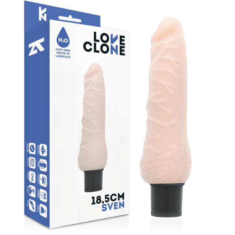 LOVECLONE - VIBRADOR AUTO LUBRIFICANTE SVEN 18.5 CM -O- 3.3 CM - Sexshoptuga 