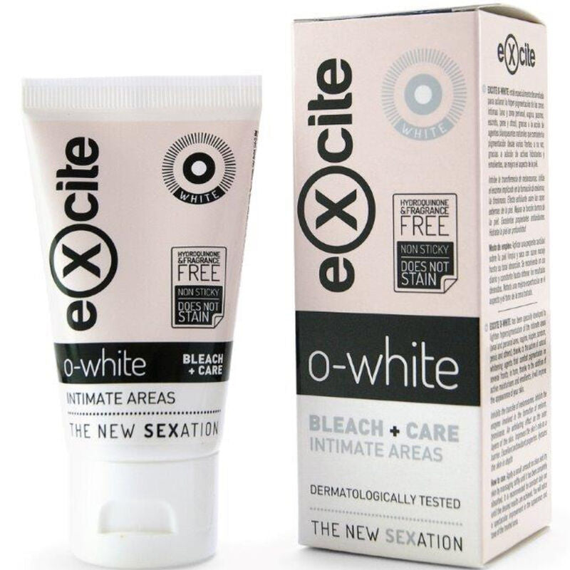 EXCITE - O WHITE BLEACH + CUIDADO ÁREAS ÍNTIMAS 50 ML - Sexshoptuga  Sexshoptuga 