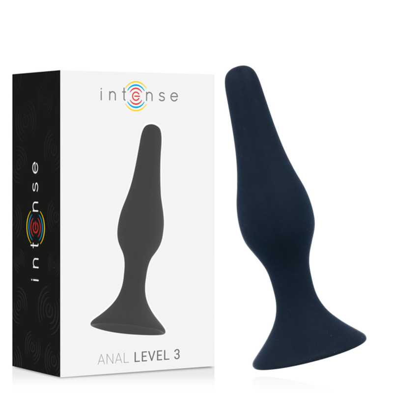 INTENSE - ANAL NÍVEL 3 12,5CM PRETO - Sexshoptuga 