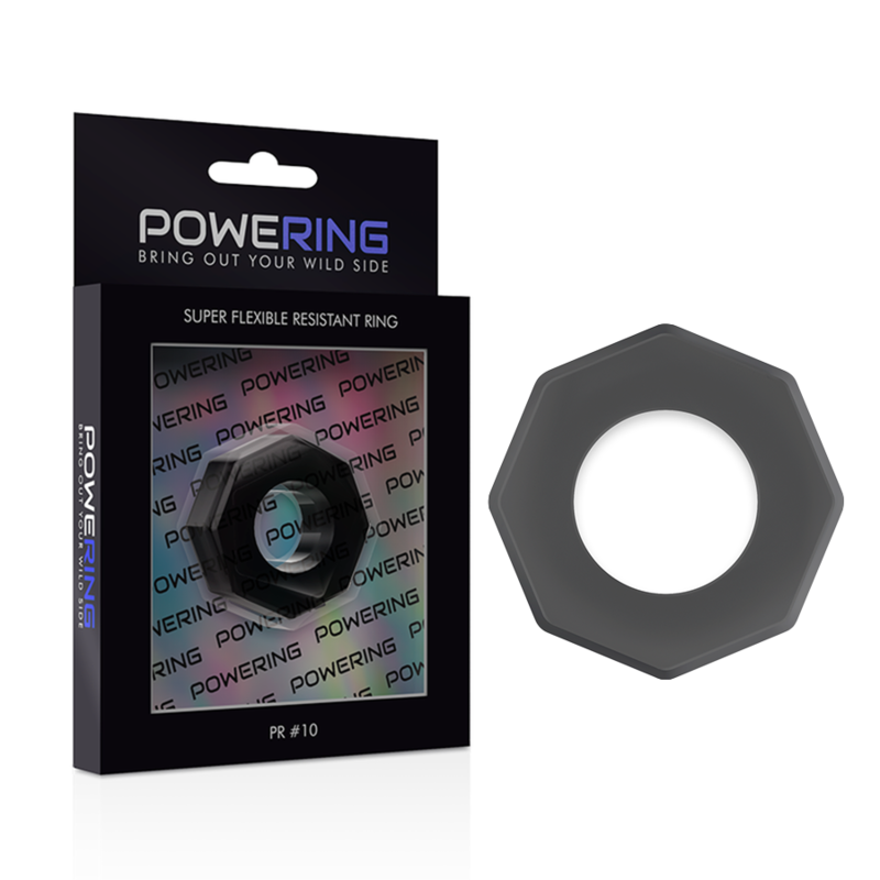 POWERING - ANEL PARA O PÉNIS SUPER FLEXÍVEL E RESISTENTE 5CM PR10 PRETO - Sexshoptuga  Sexshoptuga 