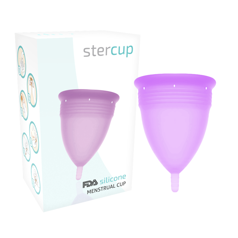 STERCUP - COPO MENSTRUAL DE SILICONE FDA LILAC - TAMANHO L - Sexshoptuga  Sexshoptuga 