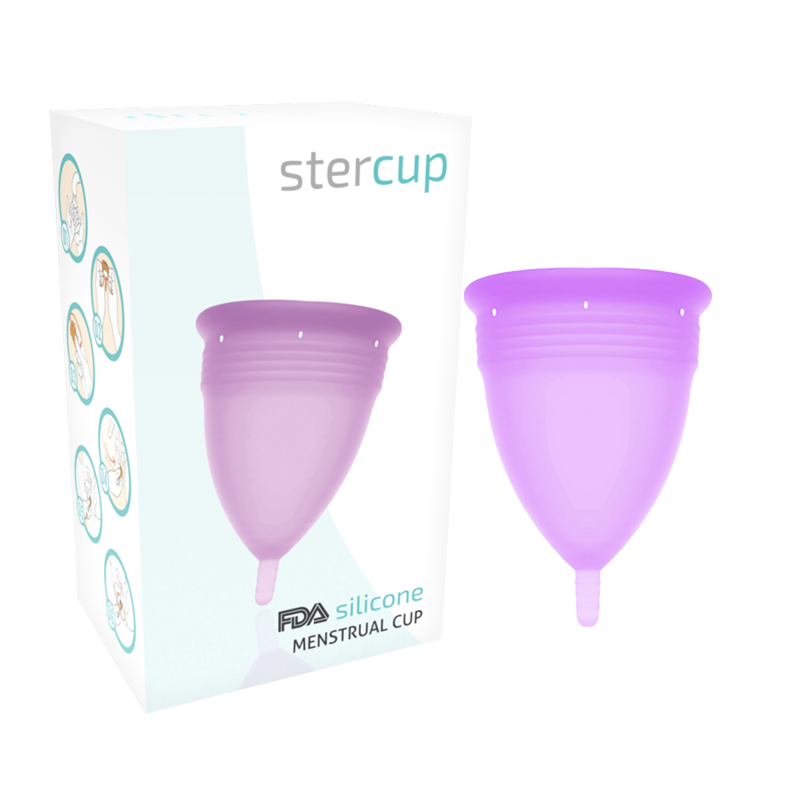 STERCUP - COPO MENSTRUAL DE SILICONE FDA LILAC - TAMANHO S - Sexshoptuga 