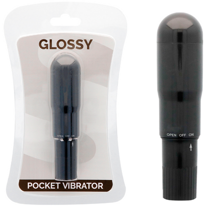 GLOSSY - VIBRADOR DE BOLSO PRETO - Sexshoptuga 