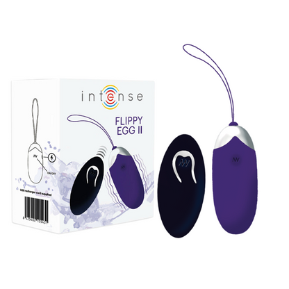 INTENSE - FLIPPY II VIBRANTE OVO COM CONTROLE REMOTO ROXO - Sexshoptuga 