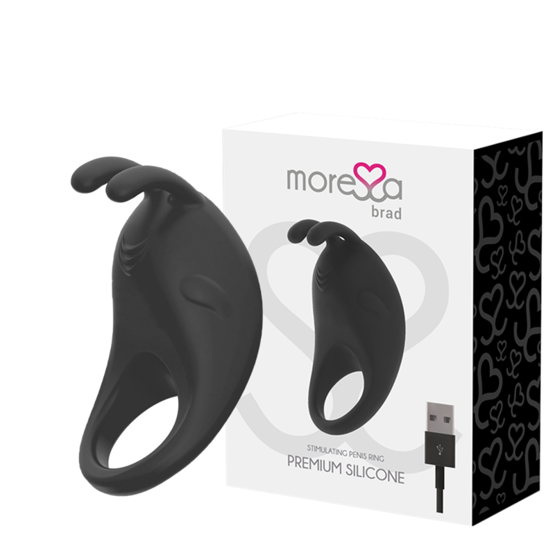 MORESSA - BRAD PREMIUM SILICONE RECARREGVEL PRETO - Sexshoptuga  Sexshoptuga 