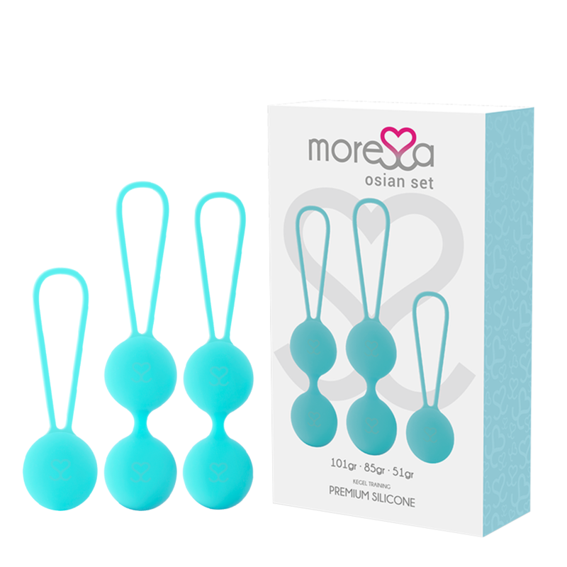 MORESSA - CONJUNTO OSIAN SILICONE PREMIUM TURQUESA - Sexshoptuga  Sexshoptuga 