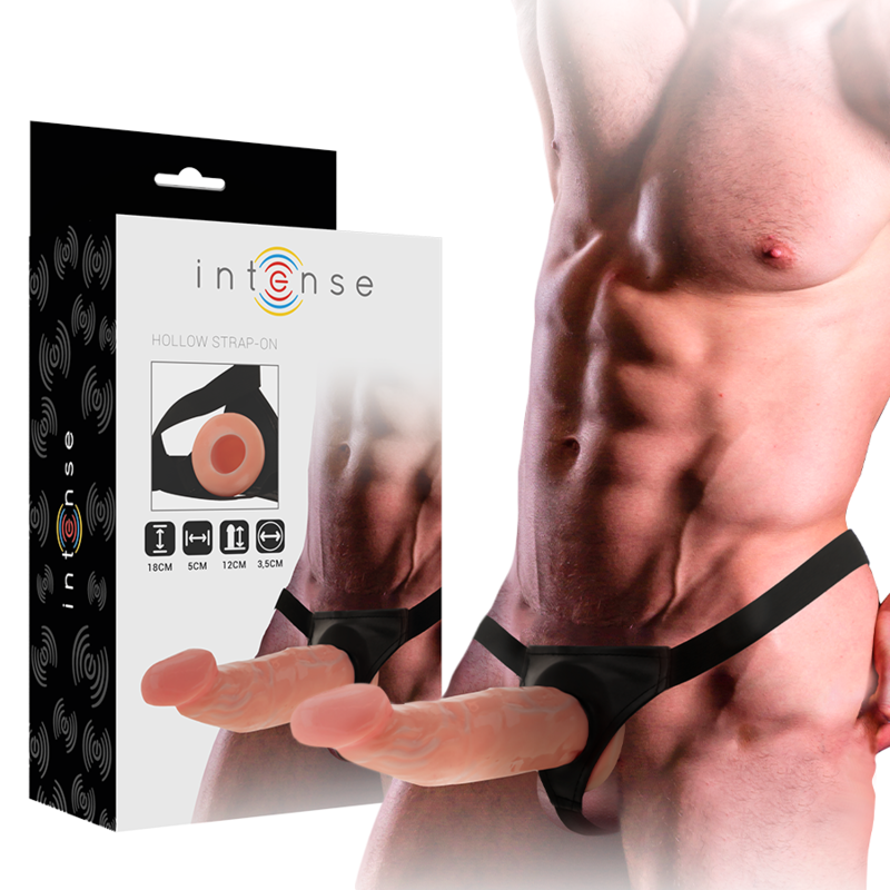 INTENSE - ARNÊS OCO COM DILDO 18 X 3,5 CM - Sexshoptuga  Sexshoptuga 