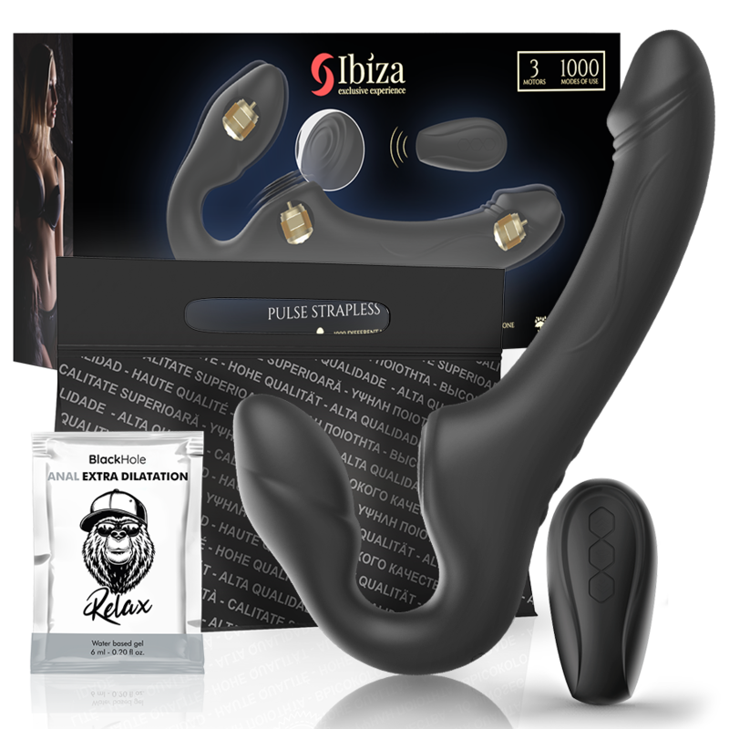 IBIZA - VIBRADOR STRAPLESS COM BOTO DE CONTROLE REMOTO - Sexshoptuga  Sexshoptuga 