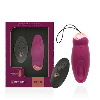 RITHUAL - PRIYA OVO CONTROLE REMOTO G-SPOT + VIBRAO - Sexshoptuga 