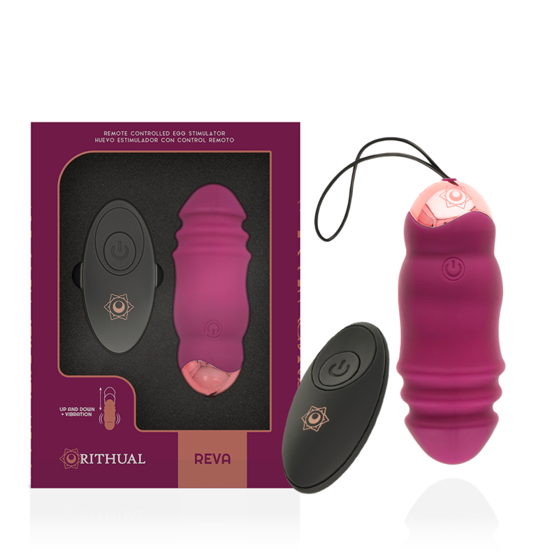 RITHUAL - REVA EGG SISTEMA DE CONTROLE REMOTO PARA CIMA E PARA BAIXO + VIBRAO - Sexshoptuga 