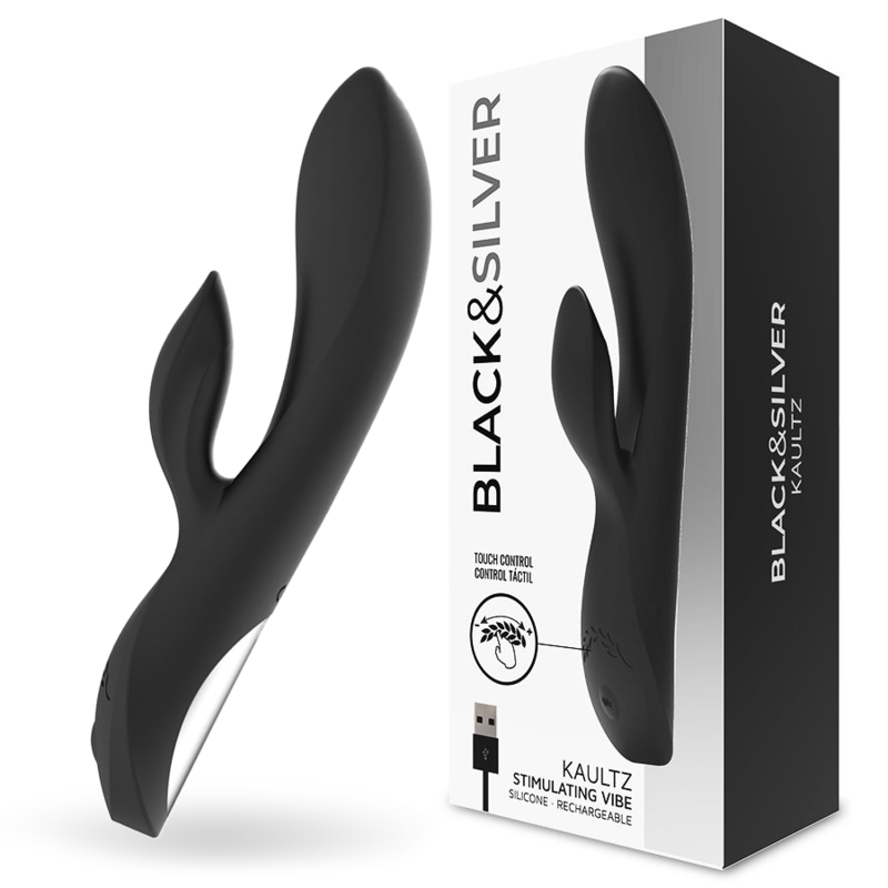 BLACK&SILVER - VIBRADOR KAULTZ TOUCH CONTROL - Sexshoptuga  Sexshoptuga 