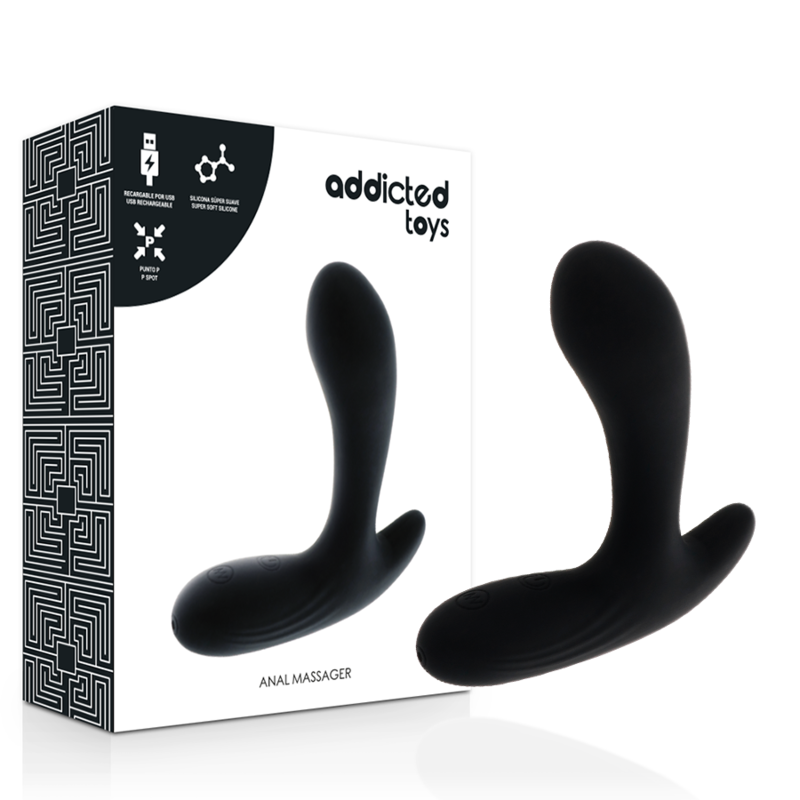 ADDICTED TOYS - MASSAGER ANAL VIBRAO PRETA - Sexshoptuga 