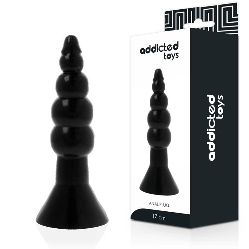 ADDICTED TOYS - PLUG ANAL 17 CM PRETO - Sexshoptuga  Sexshoptuga 