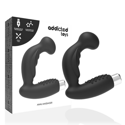 ADDICTED TOYS -VIBRADOR PROSTTICO VIBRADOR RECARREGVEL- MODELO 3 - PRETO - Sexshoptuga 