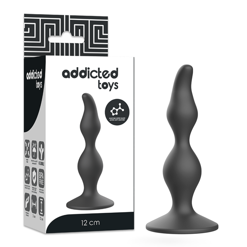 ADDICTED TOYS - PLUG SEXUAL ANAL 12 CM PRETO - Sexshoptuga  Sexshoptuga 