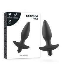 ADDICTED TOYS - MASSAGER PLUG ANAL COM VIBRAO PRETO - Sexshoptuga 