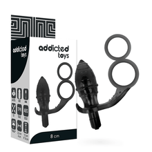 ADDICTED TOYS - PLUG ANAL COM ANEL DUPLO PRETO - Sexshoptuga 