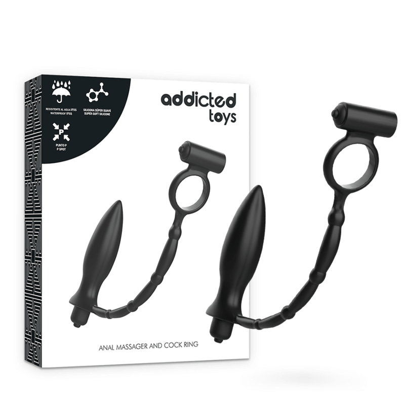 ADDICTED TOYS - PLUG ANAL COM ANEL VIBRATÓRIO - Sexshoptuga 