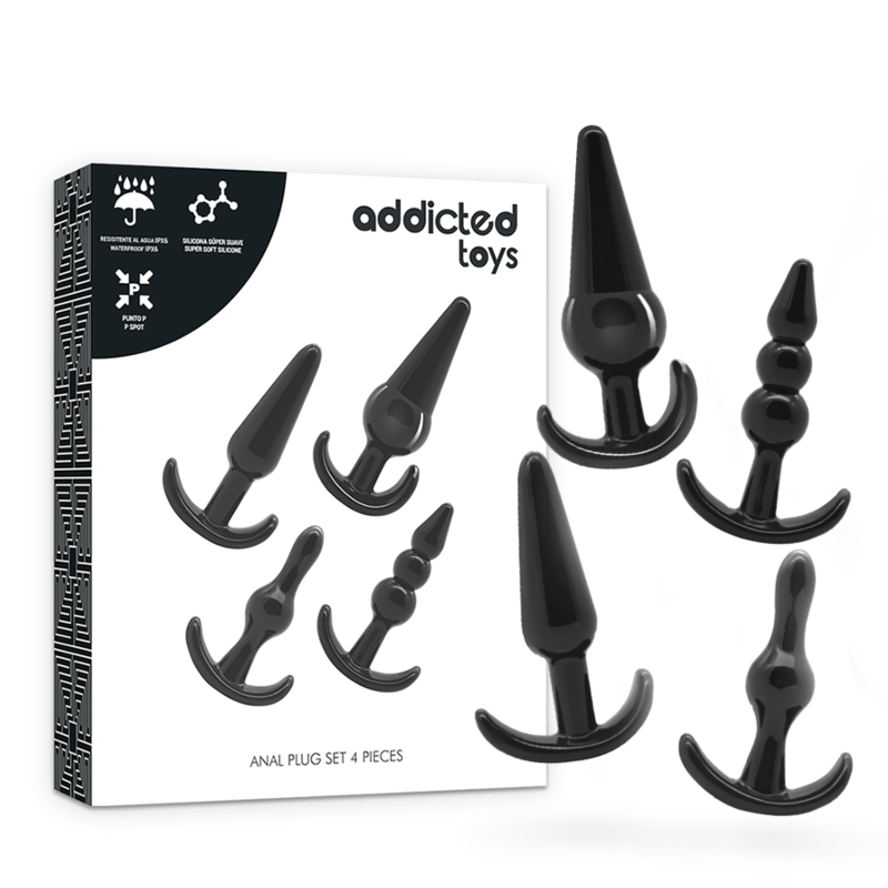 ADDICTED TOYS - CONJUNTO 4 PLUGS ANAIS - Sexshoptuga 