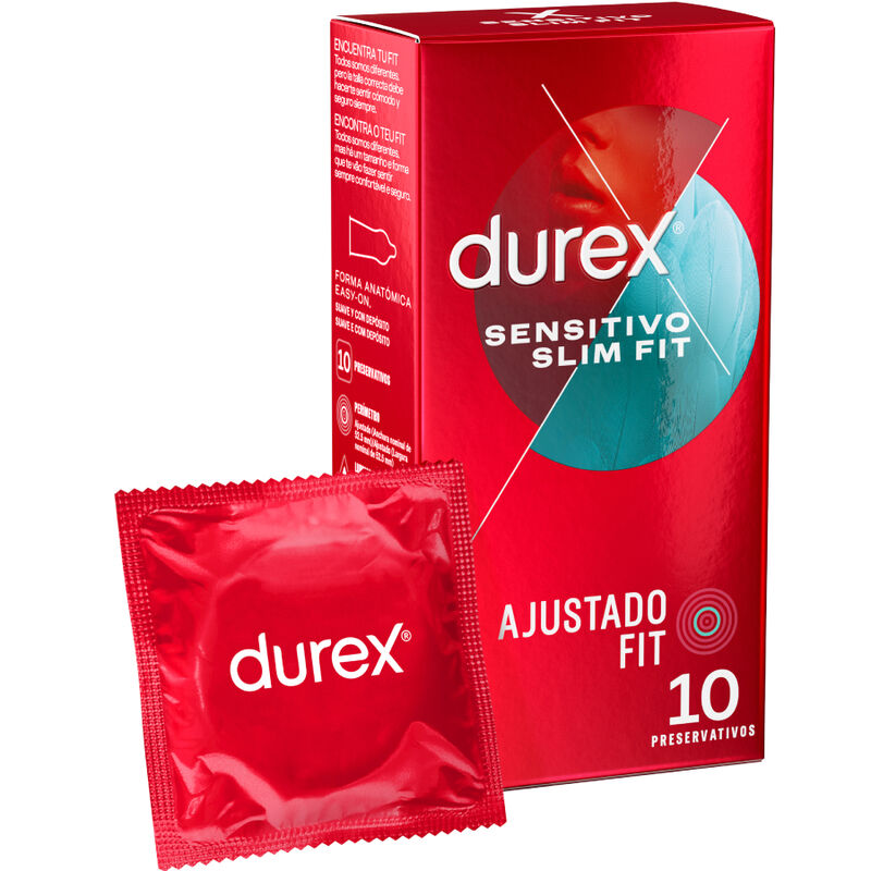 DUREX - SENSITIVO SLIM FIT 10 UNIDADES - Sexshoptuga  Sexshoptuga 