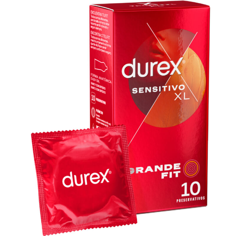 DUREX - PRESERVATIVOS SENSITIVE XL 10 UNIDADES - Sexshoptuga  Sexshoptuga 