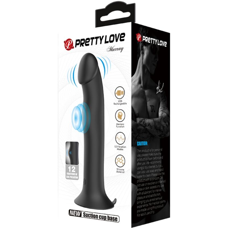 PRETTY LOVE - VIBRADOR MURRAY E SUCKER DE CLITÓRIS PRETO - Sexshoptuga  Sexshoptuga 