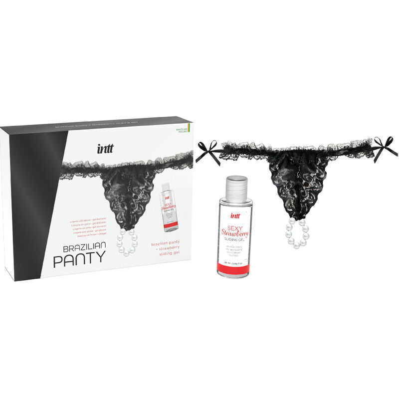 INTT RELEASES - CALÇA PRETA BRASILEIRA COM PÉROLAS E GEL LUBRIFICANTE 50 ML - Sexshoptuga  Sexshoptuga 