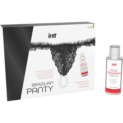 INTT RELEASES - CALÇA PRETA BRASILEIRA COM PÉROLAS E GEL LUBRIFICANTE 50 ML - Sexshoptuga 