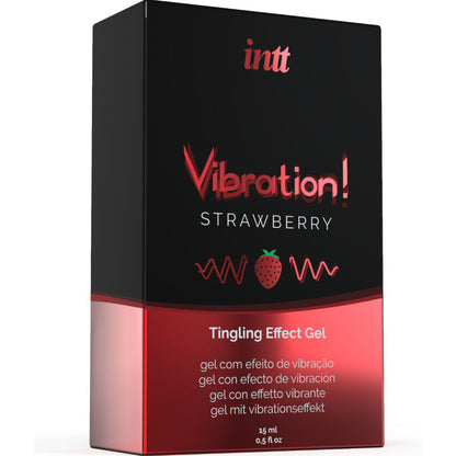 INTT - PODEROSO ESTIMULANTE ÍNTIMO GEL VIBRATÓRIO LÍQUIDO MORANGO 15 ML - Sexshoptuga 