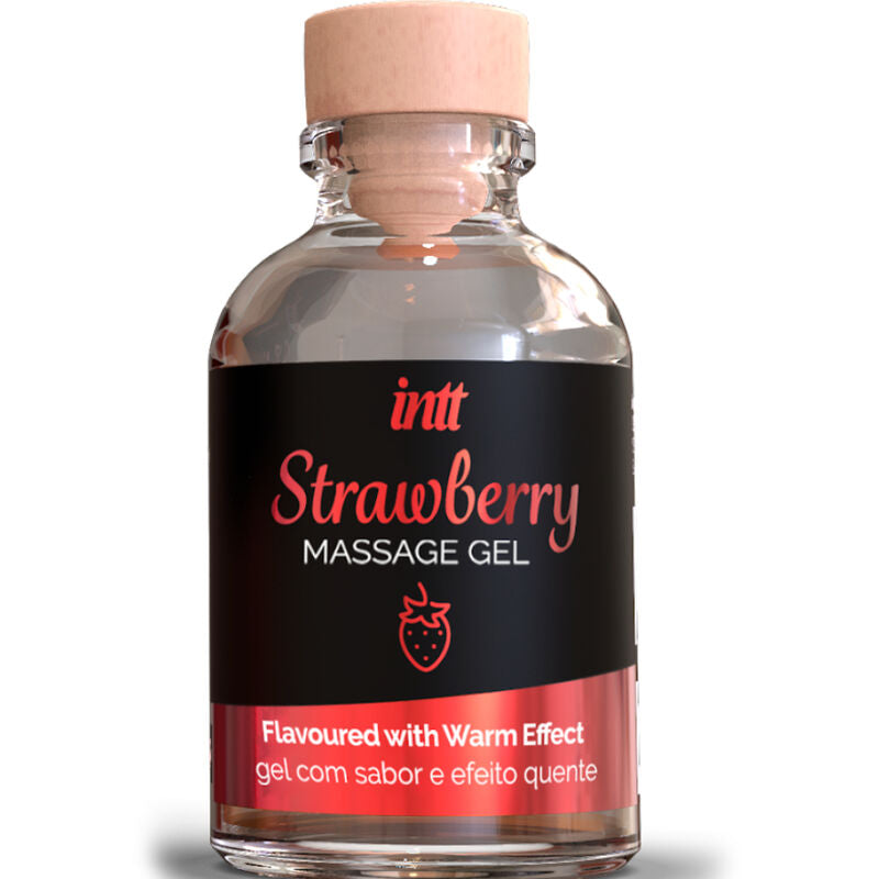 INTT MASSAGE & ORAL SEX - GEL DE MASSAGEM HOT EFFECT SABOR DE MORANGO - Sexshoptuga  Sexshoptuga 