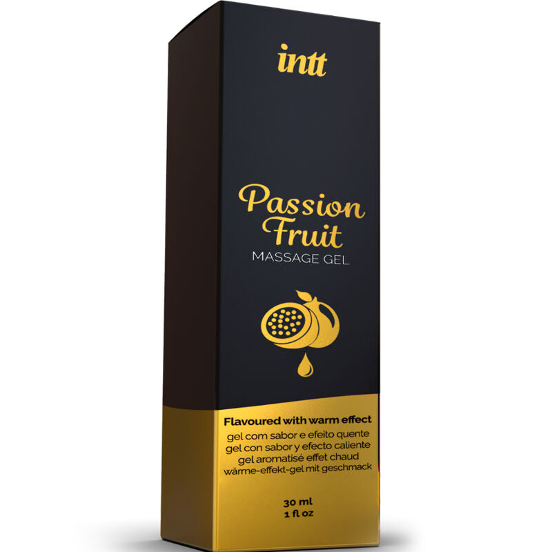 INTT MASSAGE & ORAL SEX - GEL DE MASSAGEM COM SABOR DE MARACUJÁ COM EFEITO CALOR - Sexshoptuga 