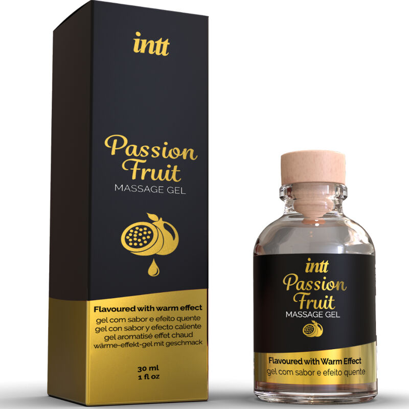 INTT MASSAGE & ORAL SEX - GEL DE MASSAGEM COM SABOR DE MARACUJÁ COM EFEITO CALOR - Sexshoptuga  Sexshoptuga 