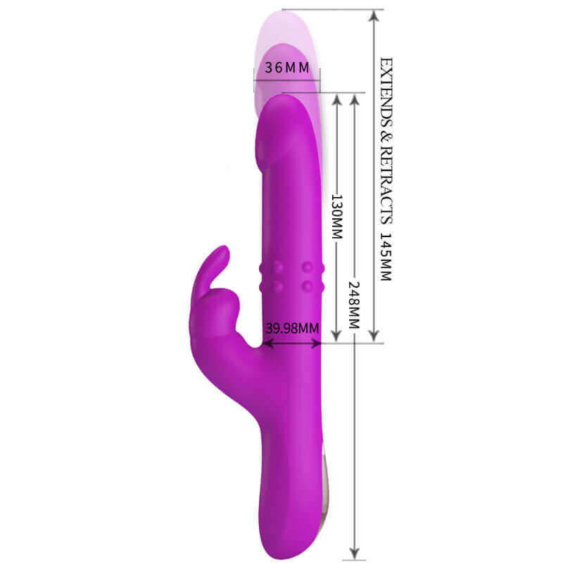 PRETTY LOVE - VIBRADOR REESE COM ROTAO ROXA - Sexshoptuga  Sexshoptuga 