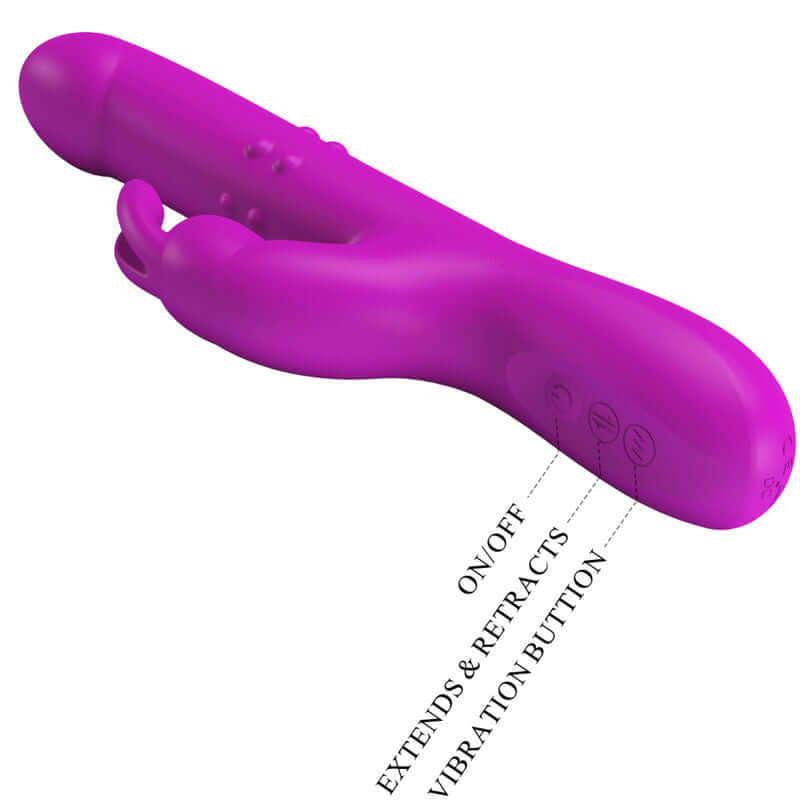 PRETTY LOVE - VIBRADOR REESE COM ROTAO ROXA - Sexshoptuga  Sexshoptuga 