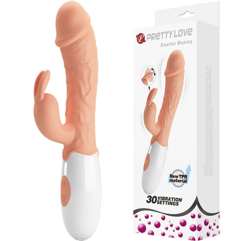 PRETTY LOVE - VIBRADOR COELHO DA PSCOA COM ESTIMULADOR - Sexshoptuga 