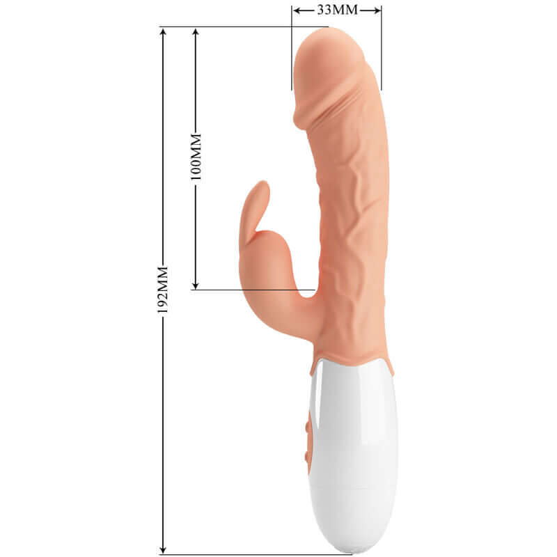 PRETTY LOVE - VIBRADOR COELHO DA PSCOA COM ESTIMULADOR - Sexshoptuga 