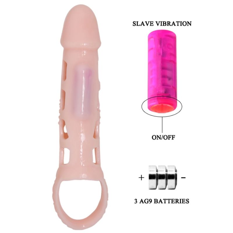 PRETTY LOVE - CAPA EXTENSOR DE PÊNIS HARRISON COM VIBRAO E ALA 13.5 CM - Sexshoptuga  Sexshoptuga 